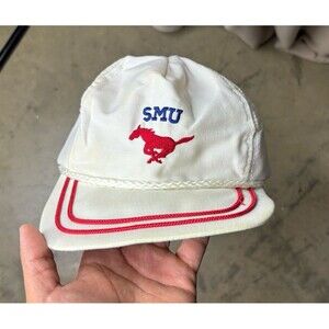 Vintage SMU Mustangs Southern Methodist University Pro Line Strapback Rope Hat